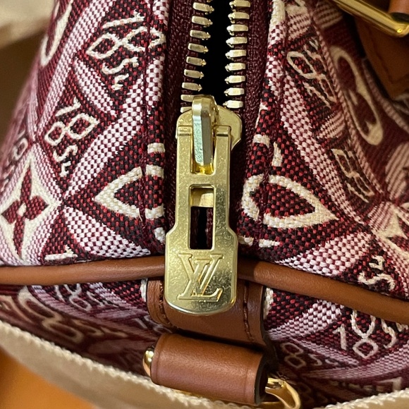 Louis Vuitton Since 1854 Bordeaux Monogram Jacquard Speedy Bandouliere 25! - Picture 4 of 6